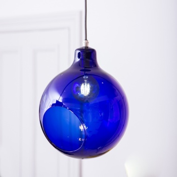 William Pendant Blue Glass Light